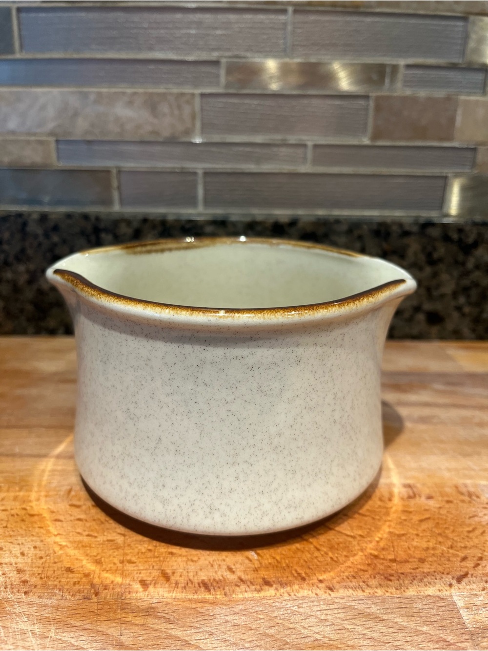 Vintage Alpine Mountain Stoneware Collection Gravy Bowl Rustic
